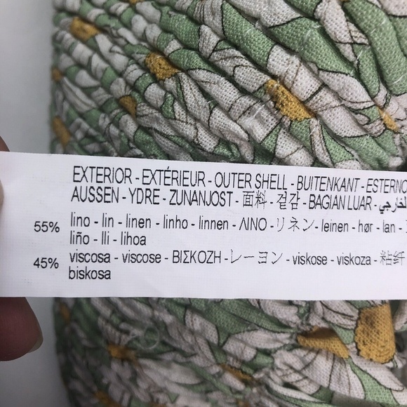 ZARA Smocked floral Mini Dress M cottagecore coquette - Picture 12 of 13